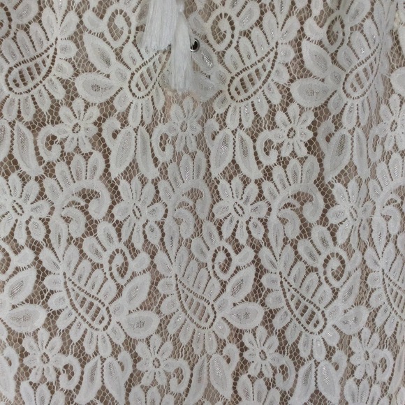 Drew Anthropologie Size Medium Cream Colored Lacey Dress - Picture 3 of 9